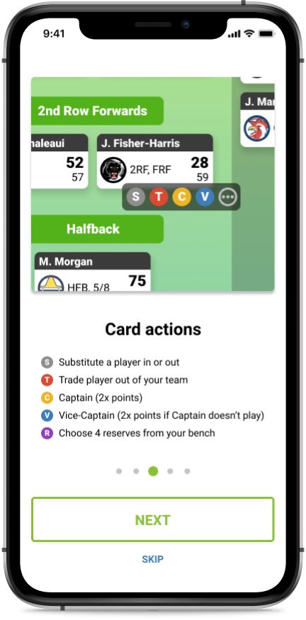 Card actions